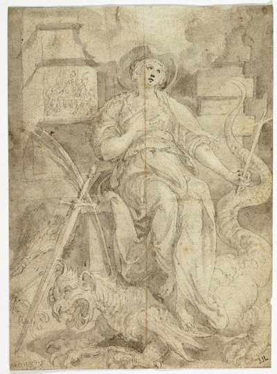 Studie for Sankt Margaretha af Maarten de Vos