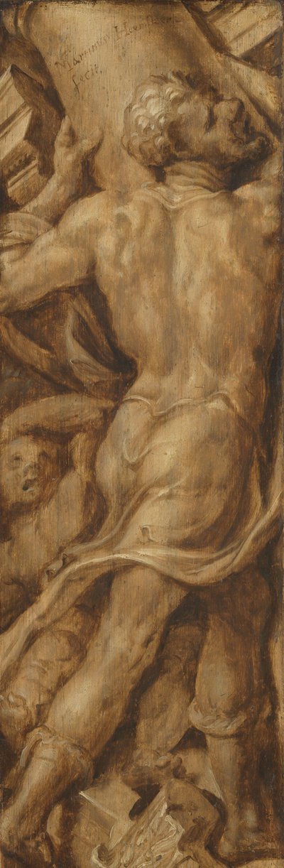 Samson knuser templets søjler af Maarten van Heemskerck (signed by artist)