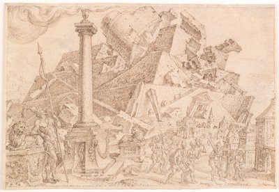 Babelstårnets ødelæggelse af Maarten van Heemskerck