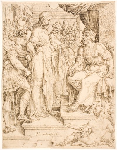 Kristus før Herodes af Maarten van Heemskerck