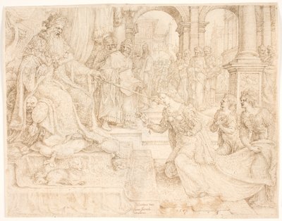 Ester foran Ahasverus af Maarten van Heemskerck
