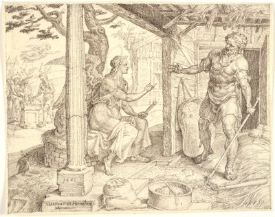 Englen viser sig for Gideon af Maarten van Heemskerck