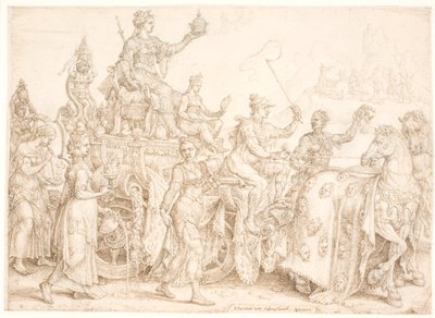 Triumfvogn Overflod (rig) af Maarten van Heemskerck