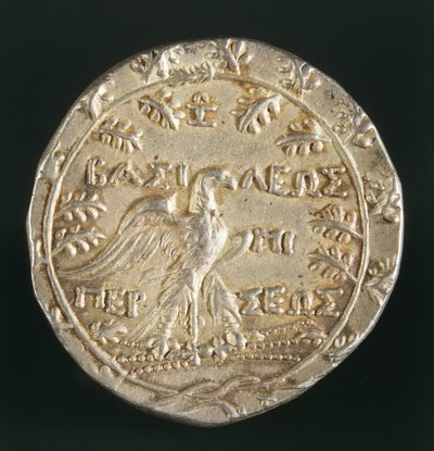 Tetradrachme af kong Perseus af Makedonien, præget i Pella, Kongeriget Makedonien, bagside, ca.179-168 f.Kr. (sølv) af Macedonian