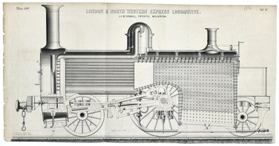 London og North Western Express Lokomotivplade 138 af Mackay & Kirkwood