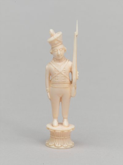Hvid bonde, skakbrik, Indien, 1820 ca af Macneill MacLeay