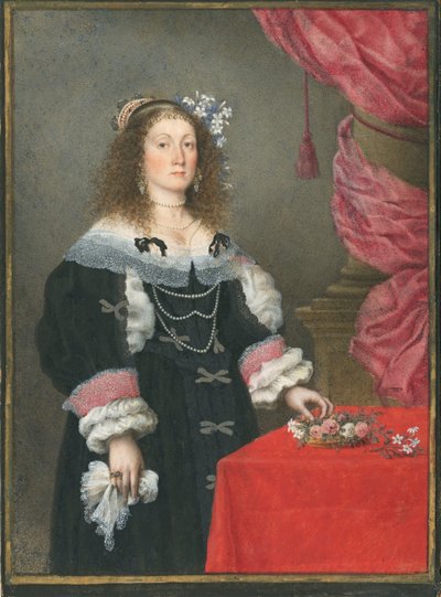 Portræt af en dame med høj status af Maddalena Corvina