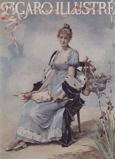 maj Blomster. Forside af Le Figaro Illustre, maj 1894 af Madeleine Lemaire