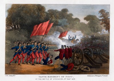 Tiende Fodregiment, ved slaget ved Steenkerque, 3. august 1692 af Madeley