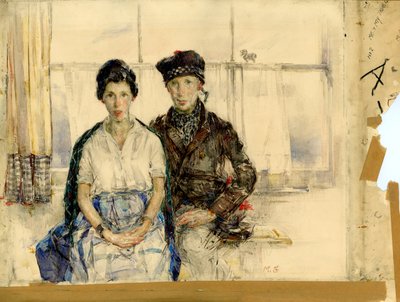 Mig og min sande kærlighed, ca. 1930 (blyant og akvarel på papir) af Madeline Emily Green