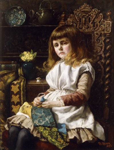 Trætte fingre, 1881 af Madena Moore