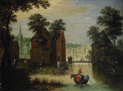 Flodlandskab med flugten til Egypten, 1616 af Maerten Ryckaert