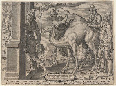 Rig mand og fattig Lazarus. 1563 af Maerten van Heemskerck