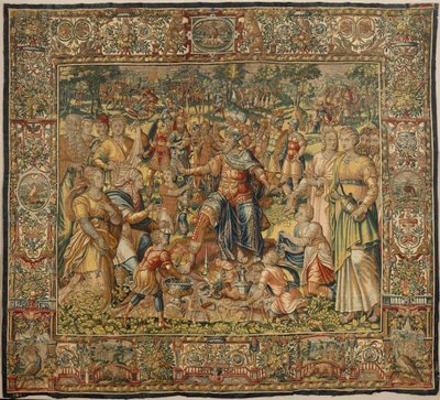 Historien om Gideon, slutningen af det 16. århundrede (silke og uld) af Maerten van Heemskerck