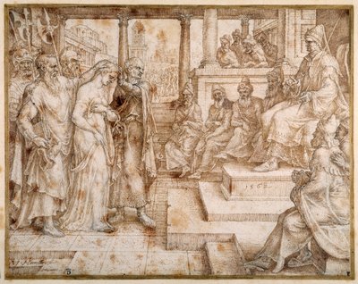 Susannah anklaget af de ældste af Maerten van Heemskerck