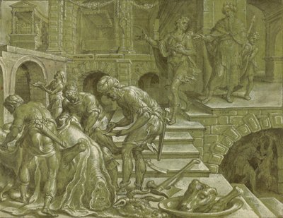 Lignelsen om kongen, der forberedte et bryllup af Maerten van Heemskerck
