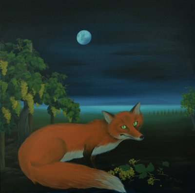 Moonlighting Wixen, 2016 olie på lærred af Magdolna Ban