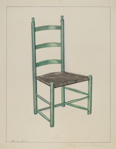 Ladder Back Chair - Kaldet Jolting Chair, ca. 1936. af Magnus S. Fossum