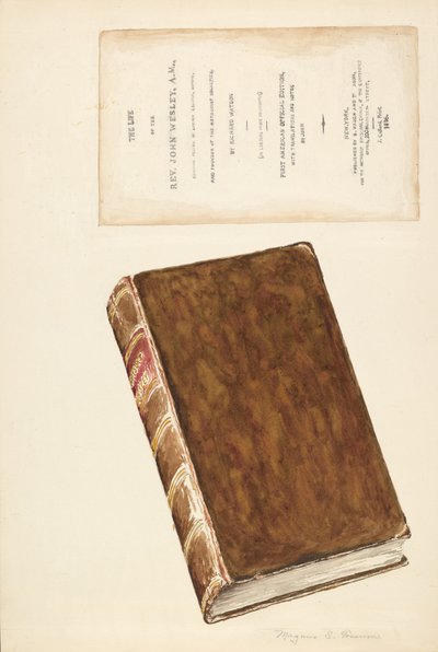 Gammel bog, Life of Wesley, ca. 1936. af Magnus S. Fossum