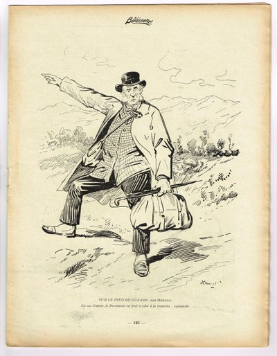 La Baionnette, satirisk i farver af Henri Maigrot