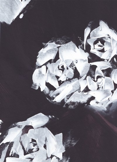 Abstrakt hvid blomsterprint af Maira Ribena