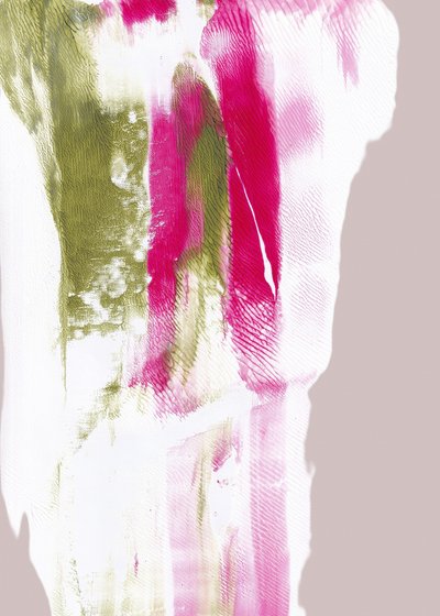Fuchsia-grønne streger af Maira Ribena
