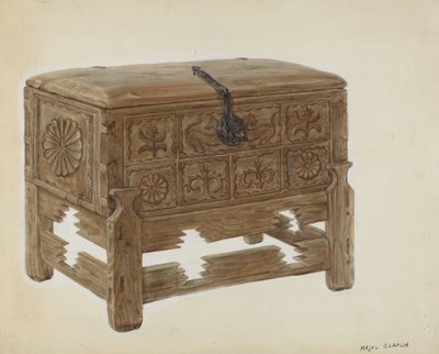 Casa en Mesita eller kiste på stativ, ca. 1939. af Majel G. Claflin