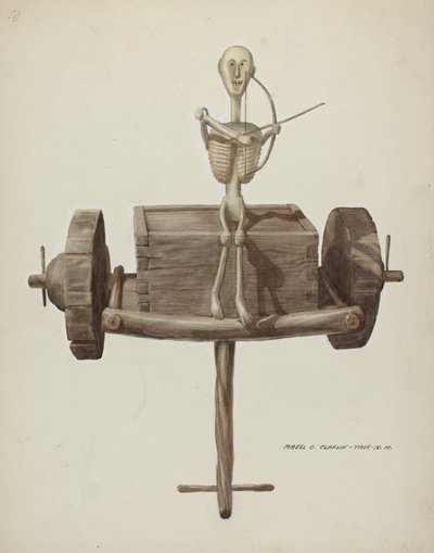 Penetente Death Cart & Death Figure, ca. 1937. af Majel G. Claflin