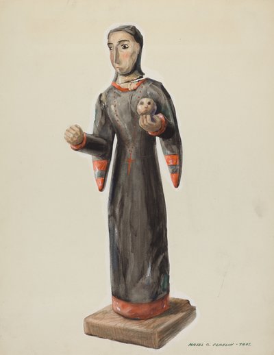 Santa Rita - Bulto, ca. 1938. af Majel G. Claflin