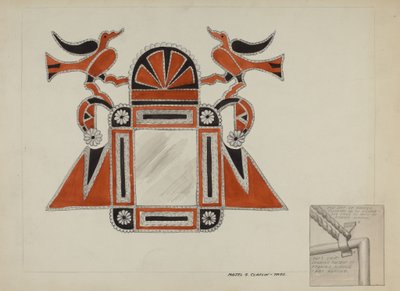 Spejlramme af blik, ca. 1937. af Majel G. Claflin