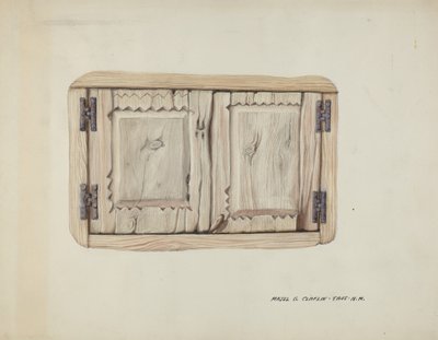To vægdøre, ca. 1937. af Majel G. Claflin