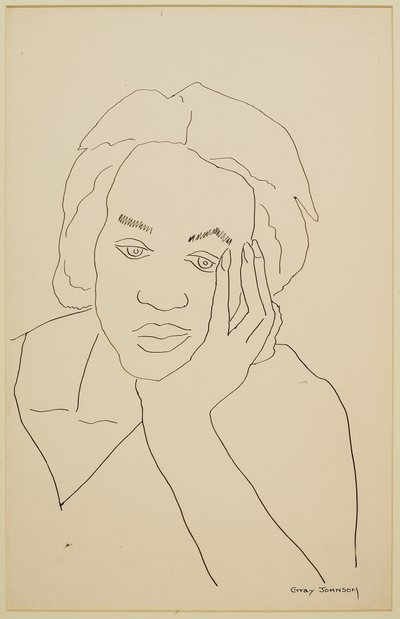 Studie af en pige #2 af Malvin Gray Johnson