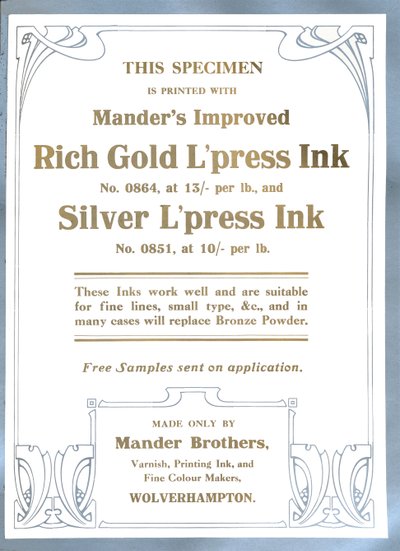 Mander Brothers Annonce, 1919 af Mander Brothers
