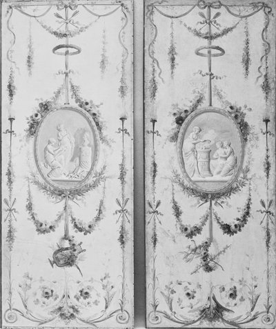 Dekorativt panel et af et par, 1700-tallet. af Manner of Le Riche