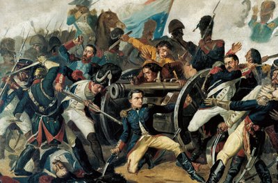 Spanske uafhængighedskrig (1808-1814) befolkningen gør oprør mod den franske besættelse af Napoleon I (detaljer) af Manuel (after) Castellano
