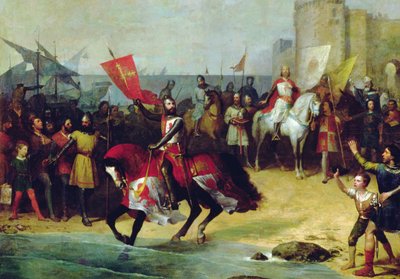Generobringen af Cadiz i 1262 af Alfonso den Vise (olie på lærred) af Manuel Cabral y Aguado Bejarano
