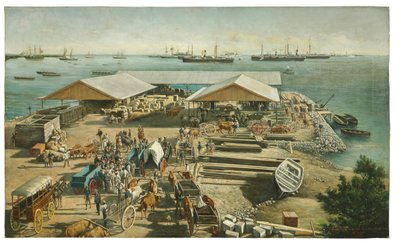 Amerikanerens landgang i Ponce, Puerto Rico, 27. juli 1898 af Manuel Cuyàs Agulló