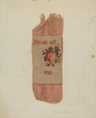 Bogmærke Valentine, ca. 1938. af Manuel G. Runyan