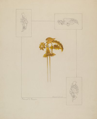 Hårnål, ca. 1937. af Manuel G. Runyan