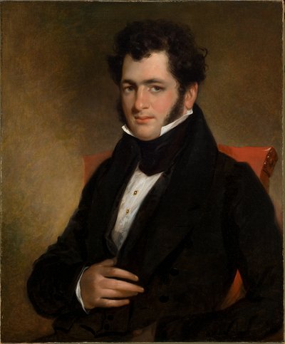 Portræt af en gentleman 1840 (olie på lærred) af Manuel Joachim de Franca