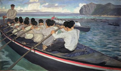 The Rowers, ca. 1912 (olie på lærred) af Manuel Losada