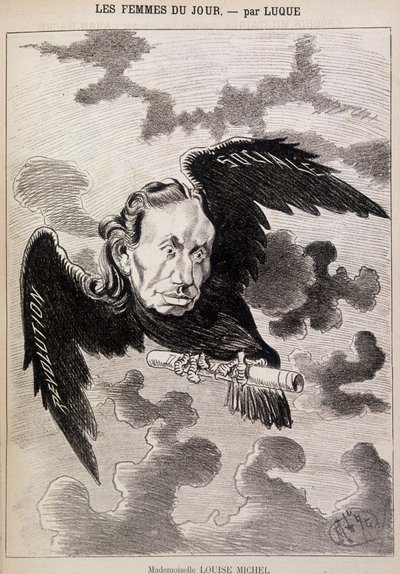 Tegnefilm Louise Michel i en ravn af Luque af Manuel Luque