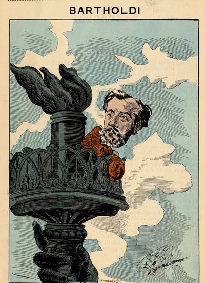 Forside til The Men of Today, nummer 305, illustration af Manuel Luque (1854-1919): Frihedsgudinden, Bartholdi Auguste (1834-1904) af Manuel Luque