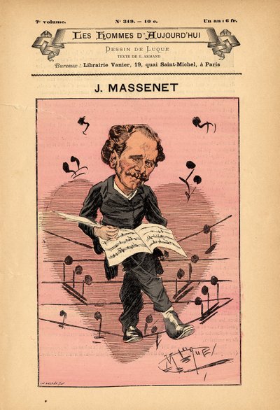 Cover af The Men of Today, nummer 319, illustration af Manuel Luque (1854-1919): Musik - Massenet Jules (1842-1912) af Manuel Luque