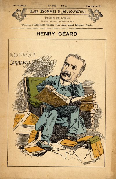 Forside til The Men of Today, nummer 382, ​​illustration af Manuel Luque (1854-1919): Carnavalet - Ceard Henry (1851-1924) af Manuel Luque