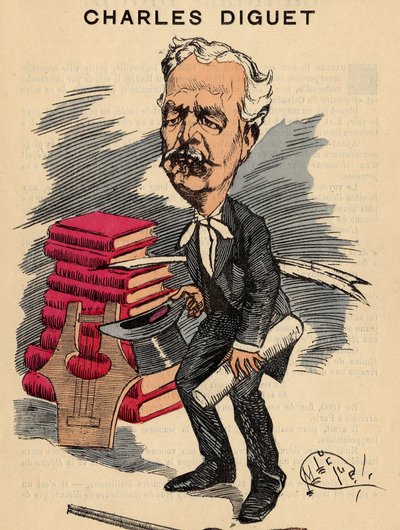 Forside til The Men of Today, nummer 393, illustration af Manuel Luque (1854-1919): Litterature, Lyre - Diget Charles (1836-1909) af Manuel Luque