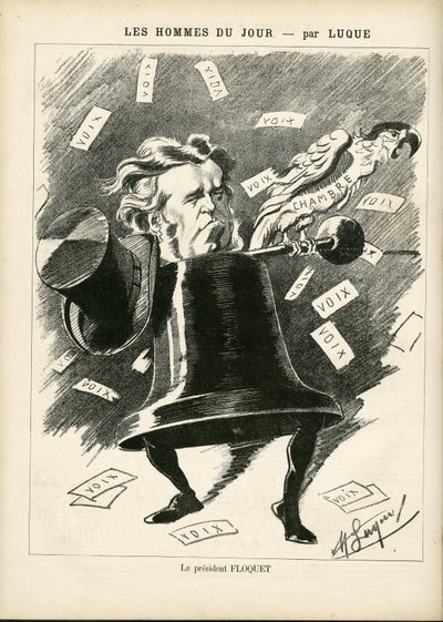 Illustration af Manuel Luque (1854-1919) til forsiden af La Caricature (1880) af Manuel Luque