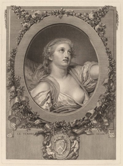 Det ømme ønske af Manuel Salvador Carmona after Jean Baptiste Greuze