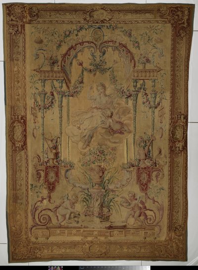 Væppe, der forestiller Venus, symboliserer foråret af Manufacture Royale des Gobelins