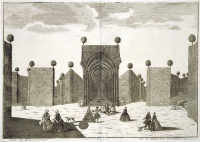 The Topiary Gardens, fra Delights of the Villa Castellazzo, af Domenico Felice Leonardi, udgivet 1743 af Marc